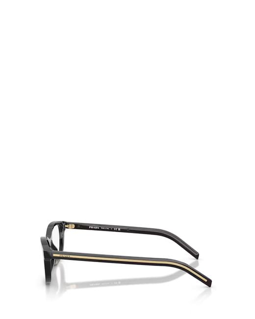 Prada White Eyewear Oval Frame Glasses for men