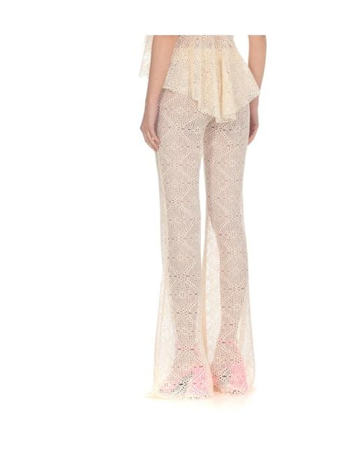 DSquared² White High Waist Flared Pants