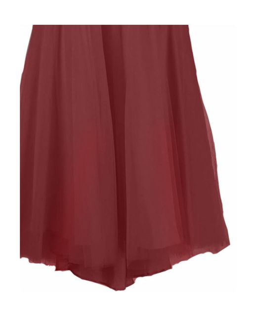 Marc Le Bihan Red Cascading Design Skirt