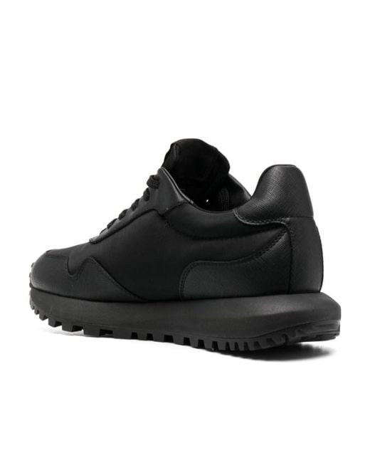 Emporio Armani Black Sustainability Low-Top Sneakers for men