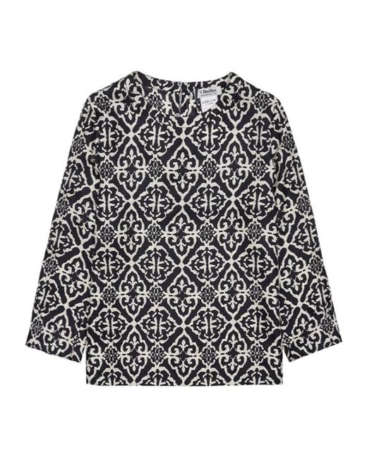 Max Mara Black Long Sleeve Top