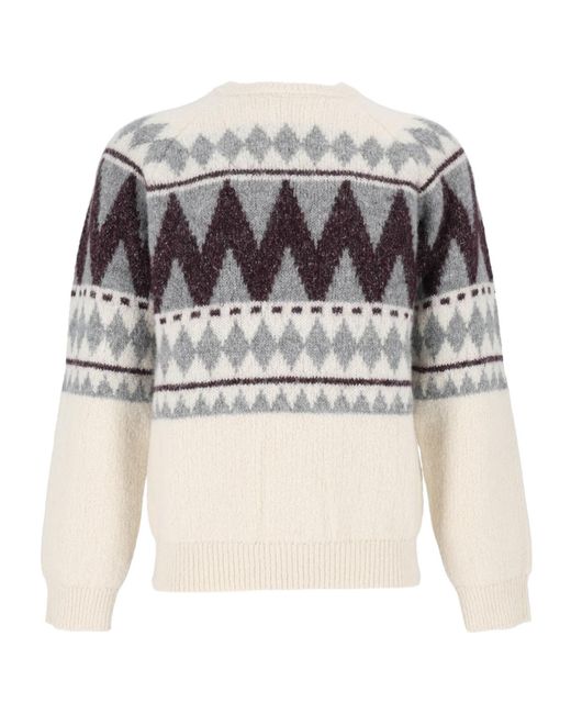 Peserico Multicolor Jacquard-Patterned Sweater for men
