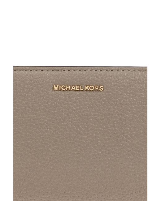 MICHAEL Michael Kors Gray Bryant Large Pebbled Snap-Front Wallet