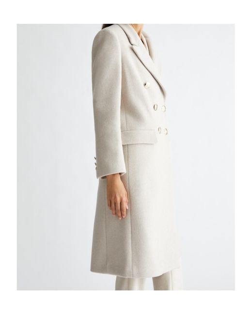 Liu Jo White Double-Breasted Coat
