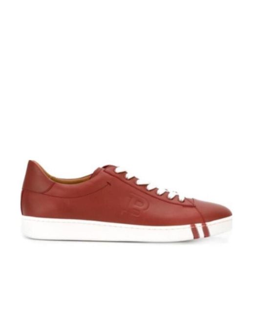 Bally Red Logo Details Casual Sports Shoes for men