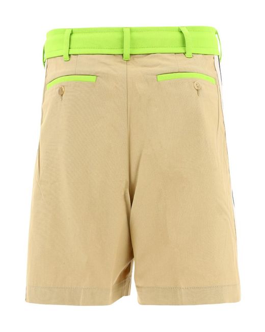 Palm Angels Green Drawstring Bermuda Shorts for men