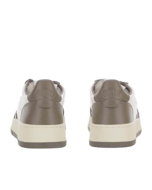 Autry White Medalist Bicolor Low-Top Sneakers for men