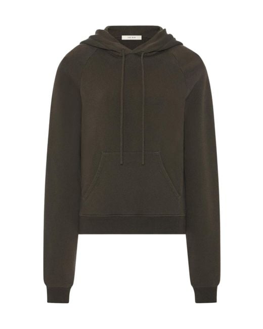 The Row Green Ribbed-Trim Hoodie
