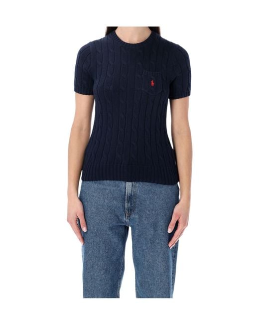 Polo Ralph Lauren Blue Short-Sleeved Crewneck Jumper