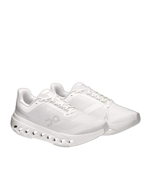 On Shoes White Cloudsurfer Next Lace-Up Sneakers