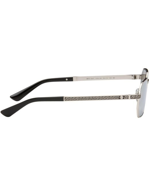 Versace Gray Greca Flow Sunglasses for men