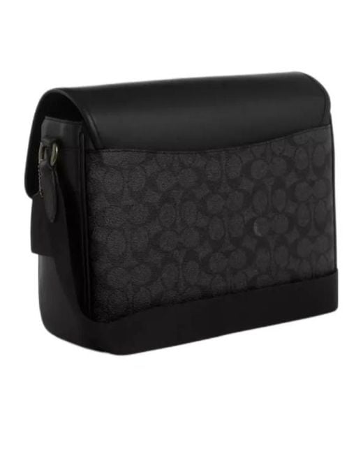 COACH Black Logo Shoulder Bag for men