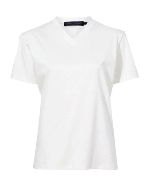 Proenza Schouler White Talia Embossed Organic Cotton-Jersey T-Shirt