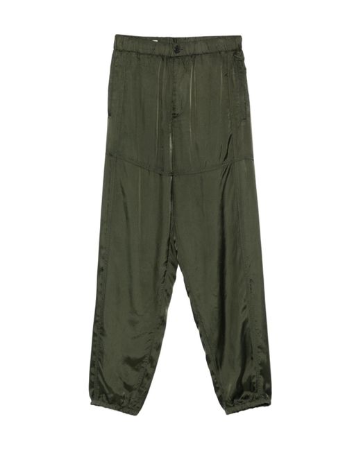Dries Van Noten Green Elastic Waist Casual Pants for men