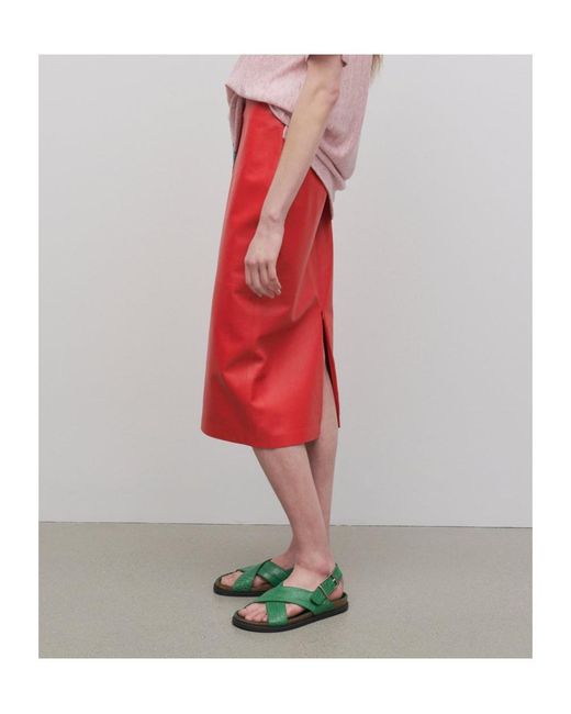 The Row Red Bartellette Skirt