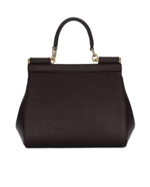 Dolce & Gabbana Black Medium Sicily Handbag