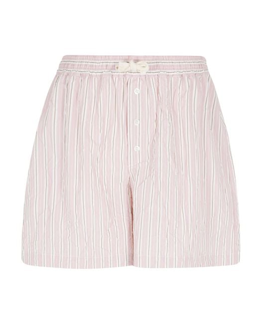 Roberto Collina Pink Striped Shorts