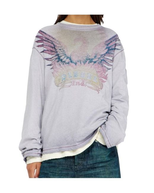 DIESEL Purple Long-Sleeve T-Shirt