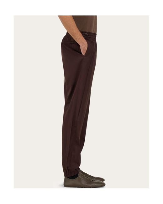 Ferragamo Brown Ferragamo Drawstring Joggers for men
