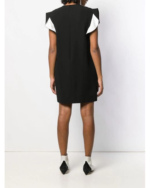 Givenchy Black Ruffle Sleeve Straight Fit Dress