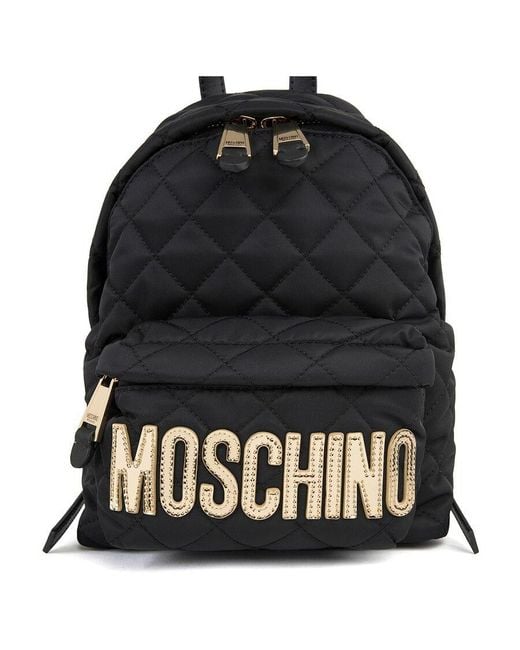 Moschino Black Rhombus Backpack