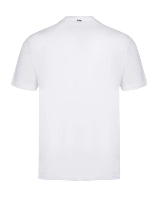 Herno White Crewneck Short-Sleeved T-Shirt for men