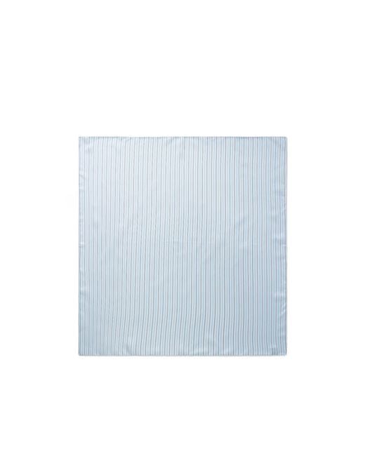 Totême Blue Striped Silk Scarf