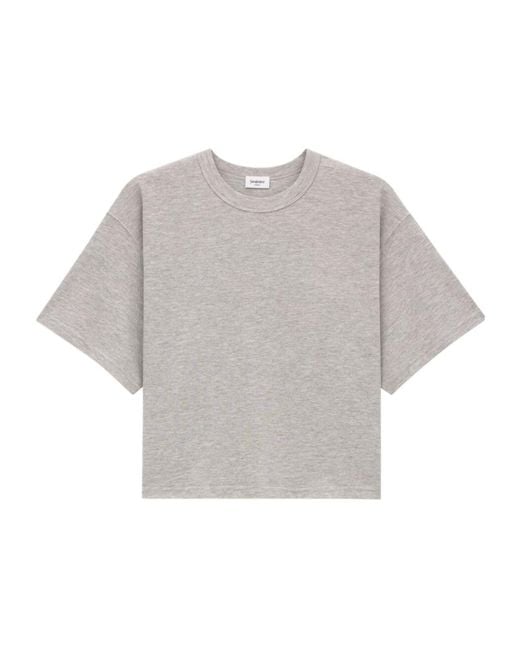Saint Laurent Gray Cassandre Crewneck T-Shirt