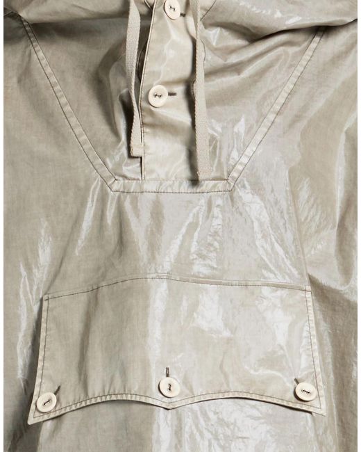 Maison Margiela Gray Plain Hooded Casual Coat