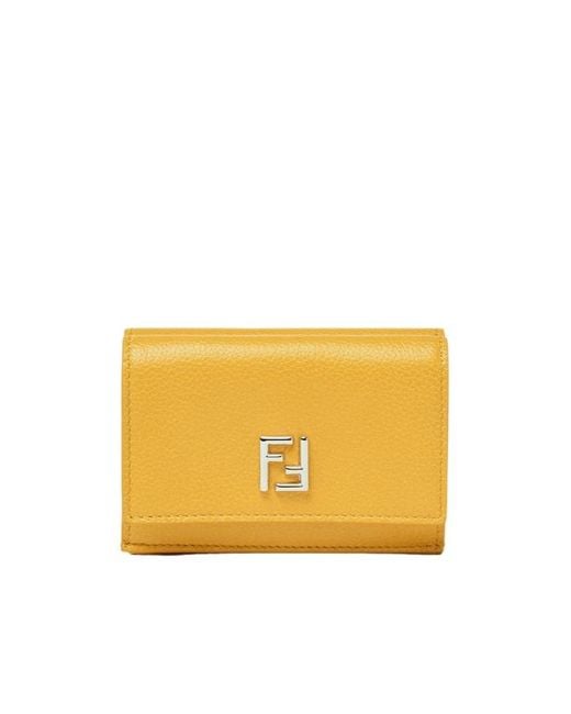 Fendi Yellow Ff Mini Trifold