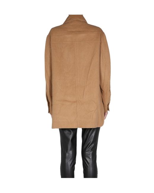 MICHAEL Michael Kors Brown Long-Sleeve Wool Jacket