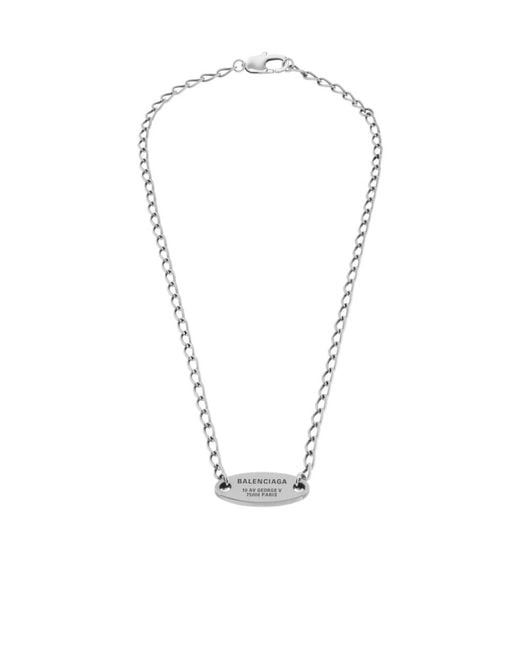 Balenciaga White Everyday Chain Necklace for men