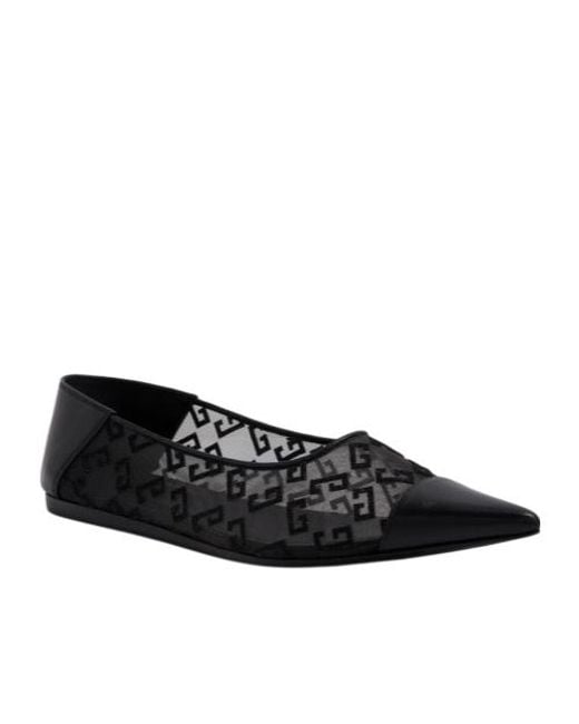 Givenchy Black 4G Motif Mesh Ballerina Shoes