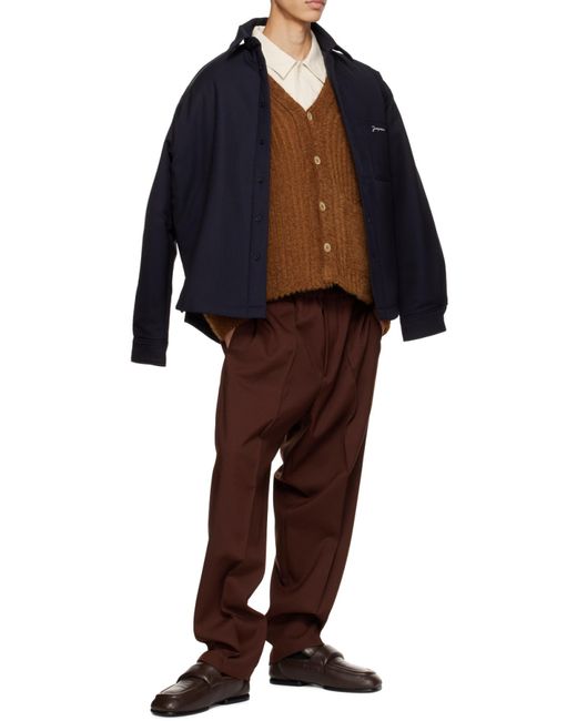 Jacquemus Brown Le Neve Button-Up Cardigan for men
