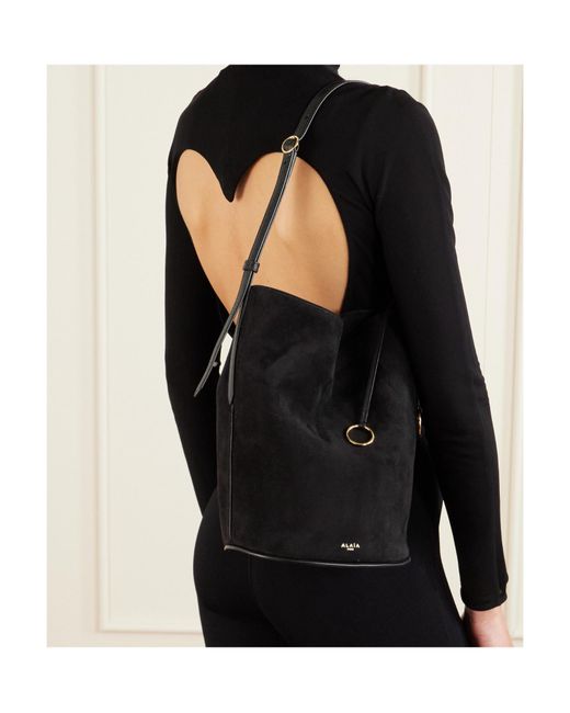 Alaïa Black Alaïa Top Handle Small Bucket Bag