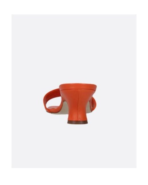 By Far Red Ceni Embossed Mules