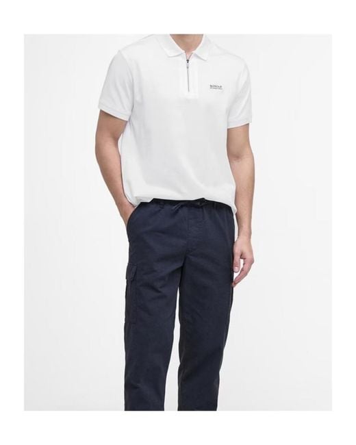 Barbour White Innes Polo Shirt for men