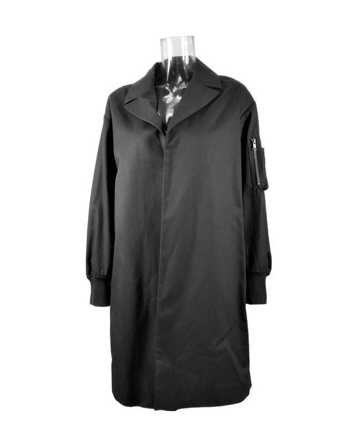 Moschino Gray Logo Trench Coat