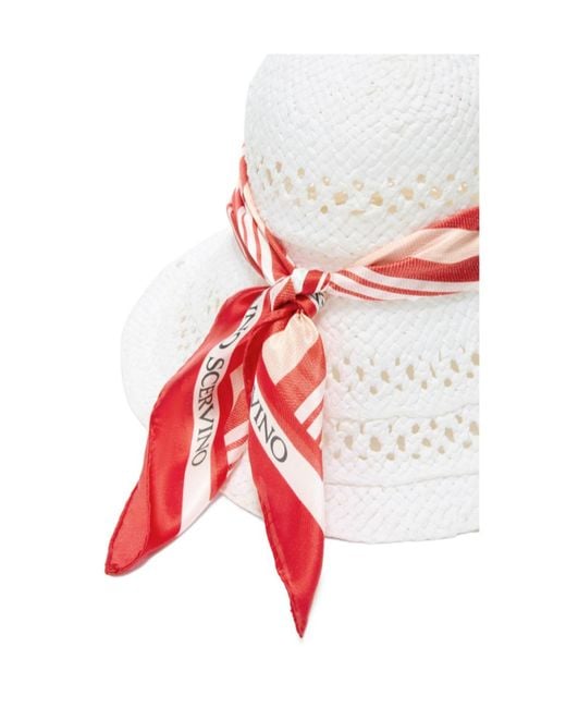 Ermanno Scervino Pink Checked Band Straw Hat