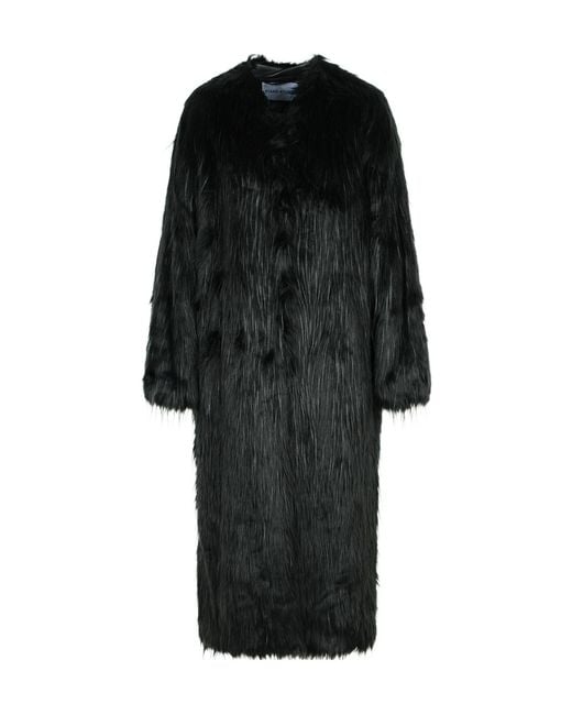 Stand Studio Black Faux Fur 'Carolina' Coat