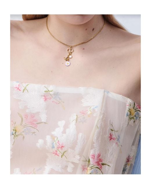 Dior Metallic Cd Garden Necklace