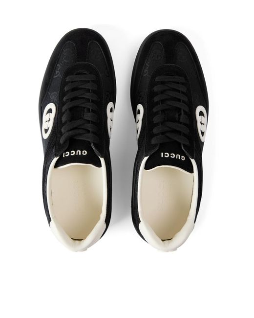 Gucci Black Logo Sneakers for men