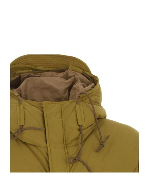 C P Company Green Long-Sleeved Hooded Cotton Jacket for men