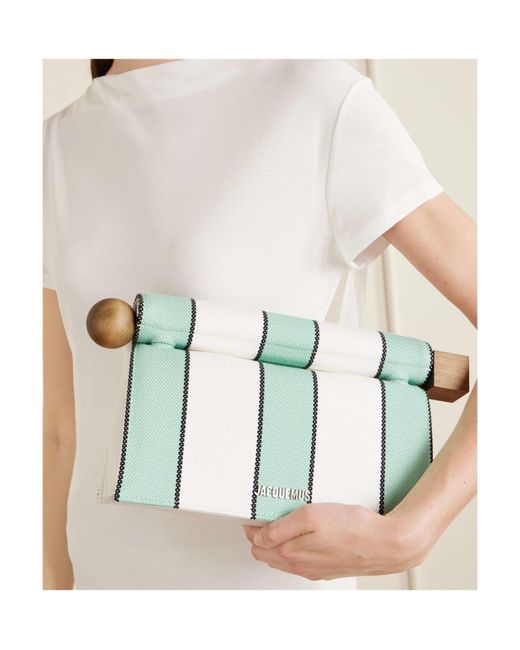 Jacquemus Green La Pochette Rond Carre Clutch