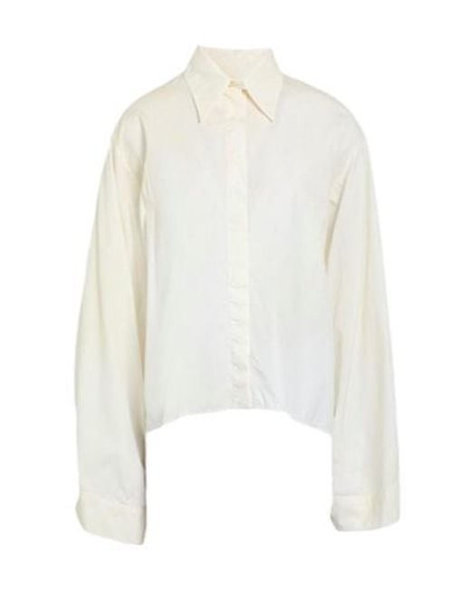 MM6 by Maison Margiela White Tie-Dye Long-Sleeved Shirt