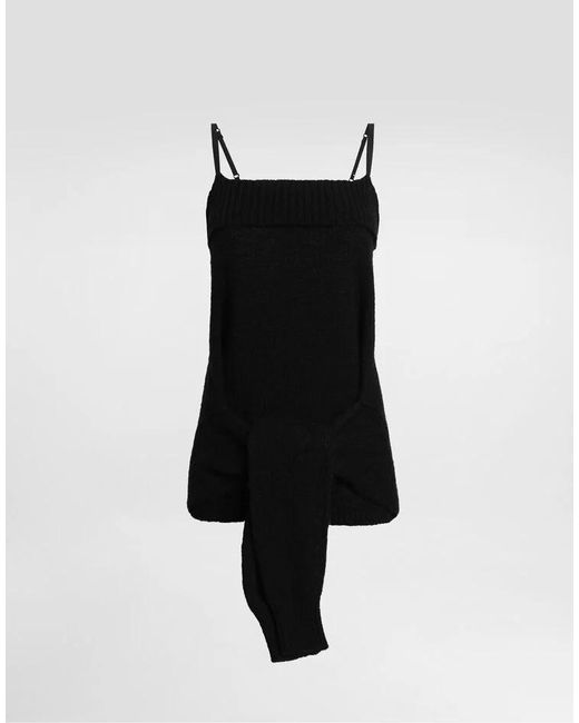 Dolce & Gabbana Black Knitted Tank Top