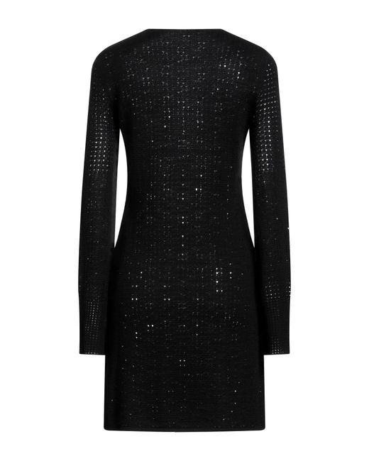 Chloé Black Solid Color Knitted Long Sleeve Dress