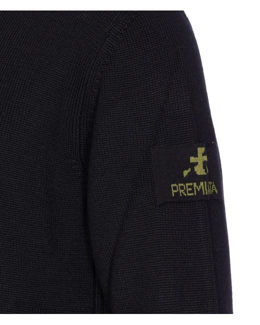 Premiata Blue Drawstring Hooded Jumper for men