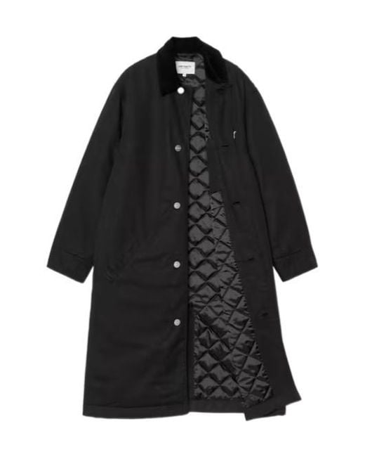Carhartt Black Corduroy Quilted Coat