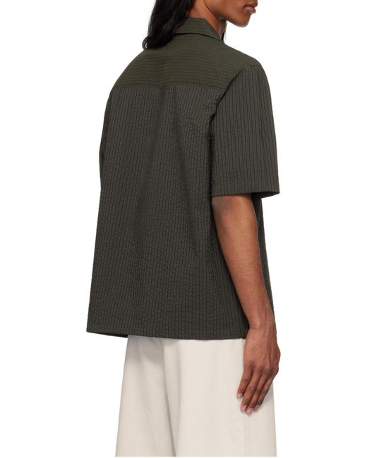 Maison Kitsuné Gray Maison Kitsuné Resort Shirt for men